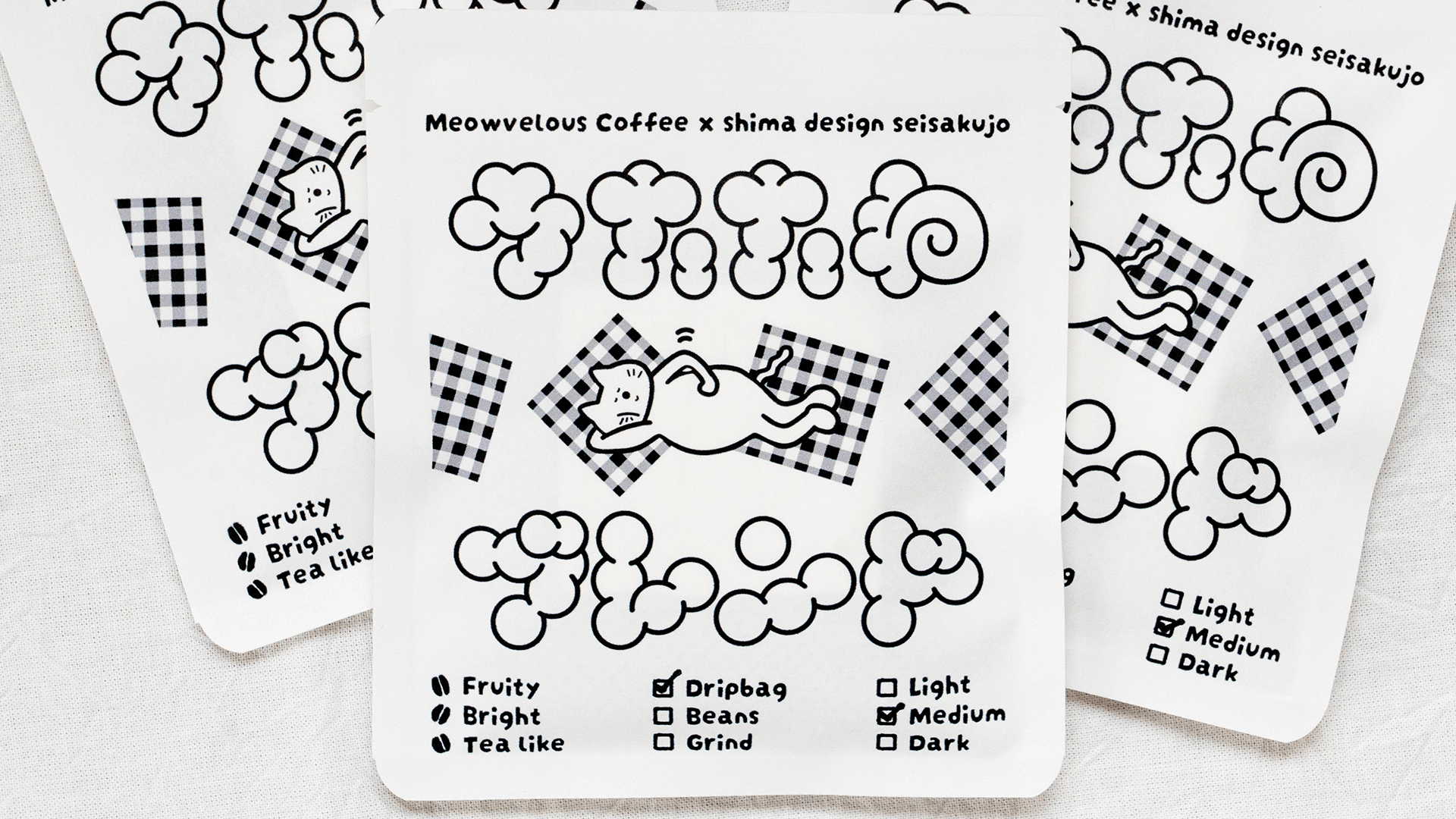 うたたねブレンドのパッケージデザイン